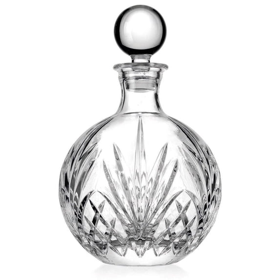 Dublin Crystal Round Whiskey Decanter 36oz