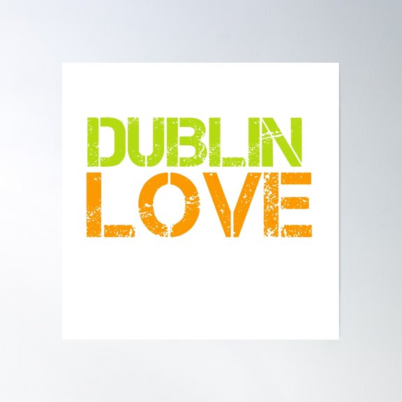 Dublin Design Poster Wall Art, Modern Wall Decor, 24x24 UNFRAMED