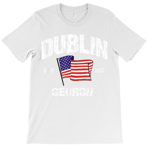 Dublin Georgia GA USA Stars & Stripes Vintage Style, Hometown G20330 Unisex T-Shirt, Up to Size 5XL