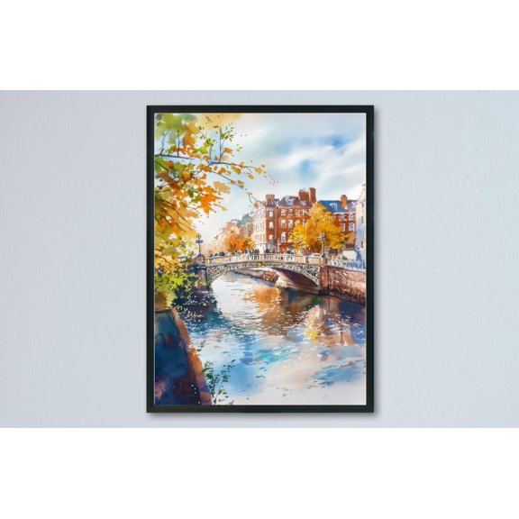 Dublin Hanging Home Décor Dublin Lovers Ireland Dublin Travel Wall Art Unframed Paper Print