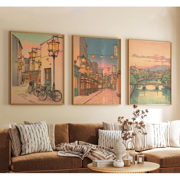 Dublin Ireland Poster Vintage Travel City Art Home Decor Office Wall Art Set 3