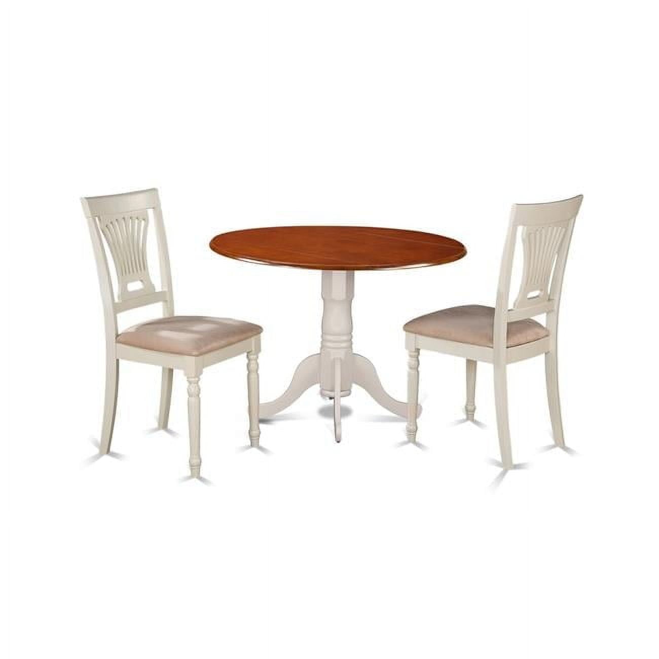 Dublin Kitchen Table Set - Dining Table & 2 Wooden Chairs, Buttermilk ...