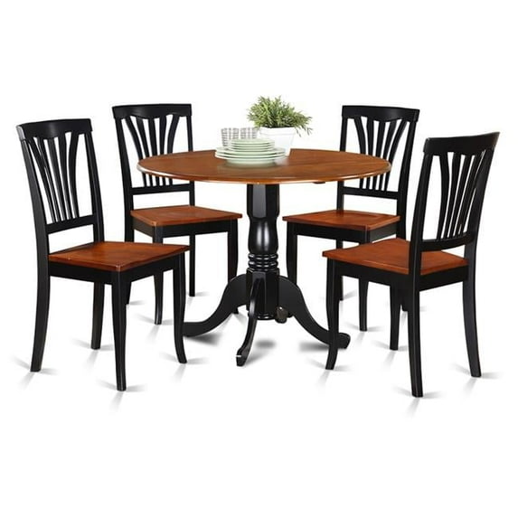 Dublin Kitchen Table Set - Dining Table & 4 Wooden Chairs - 5 Piece