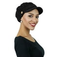 thumbnail image 1 of Dublin Newsboy Cap for Women Cancer Headwear Chemo Hat Cabbie Ladies Head Coverings Tweed Chenille (Black), 1 of 4