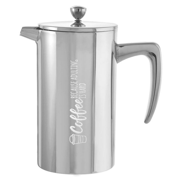 Dublin Stainless Steel Coffee Maker French Press (COFFEE ADULTING IS