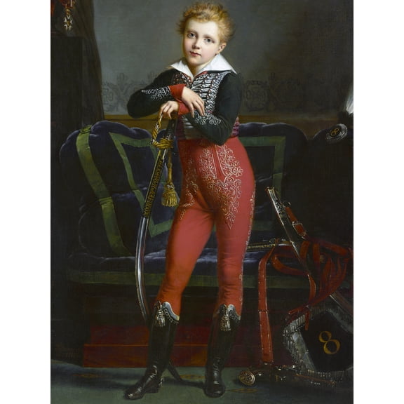 Dubois-Drahonet Portrait Achille Deban De Laborde Painting Extra Large XL Wall Art Poster Print