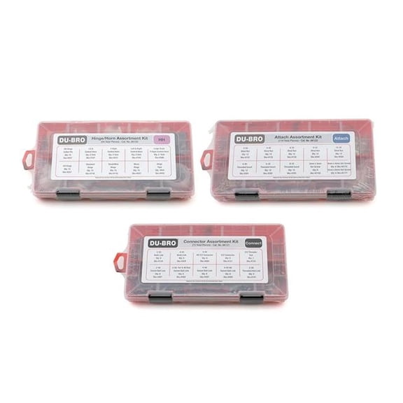 Dubro DUBAK132 Attachment Bundle - 271 Piece - Box of 3
