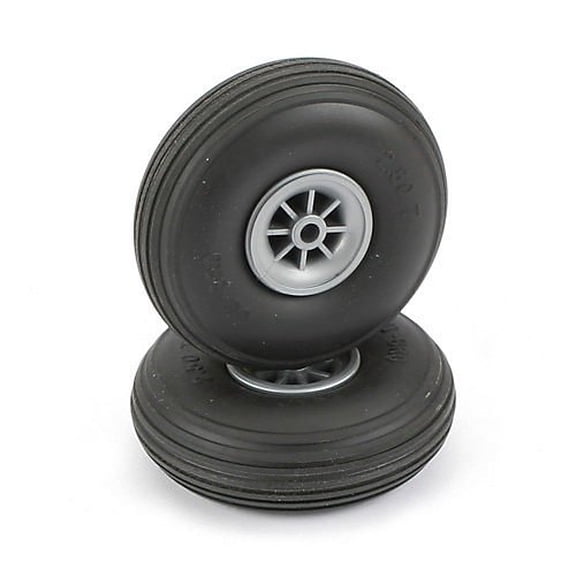 du-bro 250t 2-1/2" diameter treaded surface wheel (2-pack)