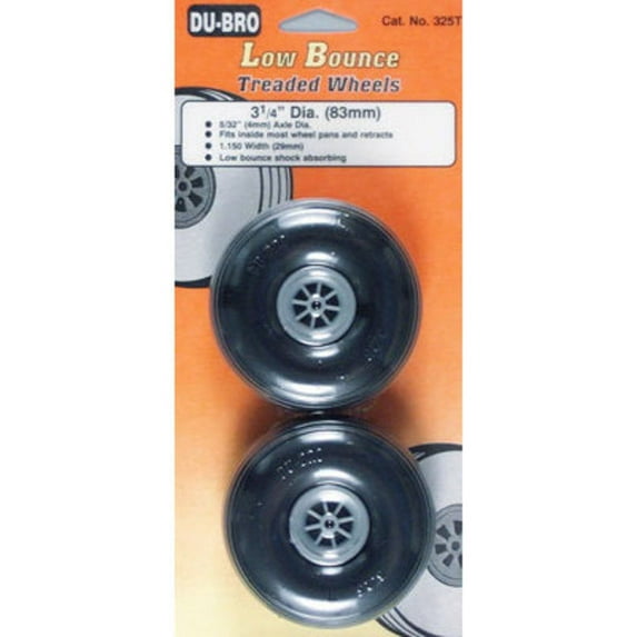 Dubro Products Treaded Wheels3-1/4 DUB325T Wheels Gear Retracts & Accys