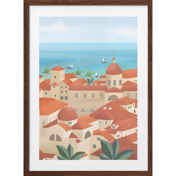 Dubrovnik Old Town Framed Art Modern Wall Decor