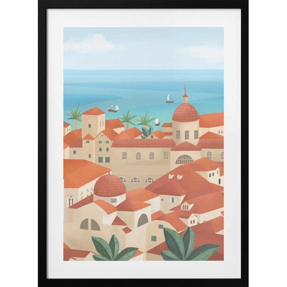 Dubrovnik Old Town Framed Art Modern Wall Decor