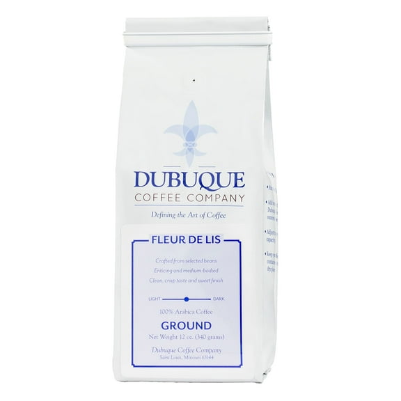 Dubuque Coffee Company's Fleur de Lis Blend Ground Coffee, Medium Roast, 12oz
