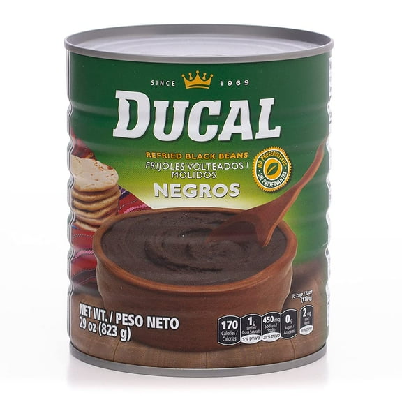 Ducal Black Refried Beans 29oz (Pack of 3)