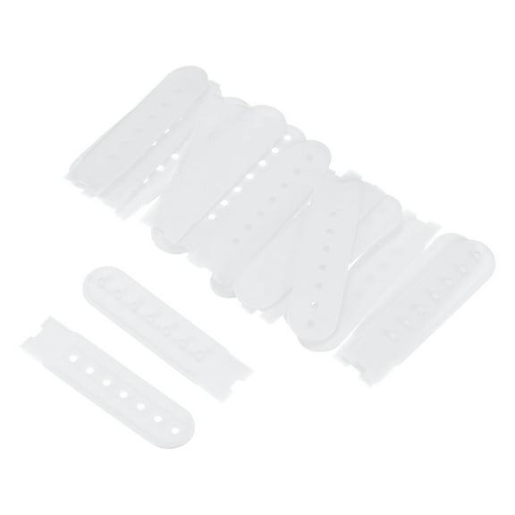 Uxcell 18Set Plastic Snapback Strap Cover with 7 Holes Caps Replacement Fastener Buckle for Caps [White]
