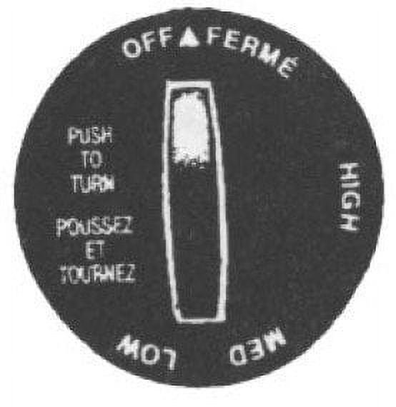 Ducane Gas Grill 04 & 05 Series Black Gas Control Knob K13B