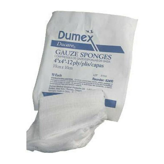 Ducare USP Type VII Gauze Sponge, Cotton 8-Ply 4 X 4 Inch Square NonSterile, Derma Sciences, 90408 - Pack of 200
