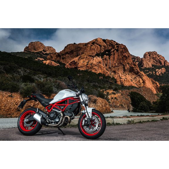Ducati Monster Sports Motorcycle Way Speed Wall Art Home Decor - 24x36 Inch Laminated Poster - Stunning Detail and Bold Colors