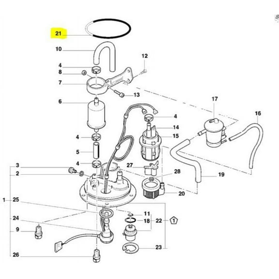 Ducati OEM Replacement Fuel Pump O-Ring ST2 ST3 ST4 748 916 996 998 88650011A