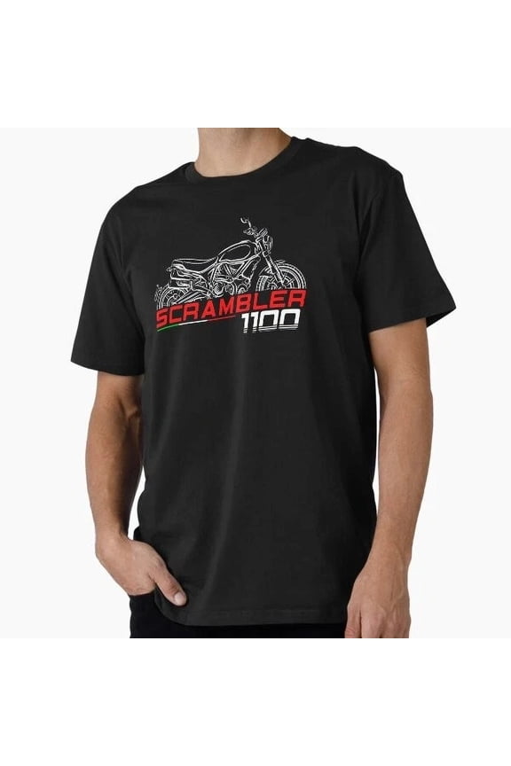 Ducati Scrambler 1100 For Bikers, Motorcycle Premi T-Shirt S-5XL, Unisex T-Shirt
