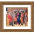 thumbnail image 1 of Duccio 2x Matted 24x20 Gold Ornate Framed Art Print 'Christ in front of Anna', 1 of 2