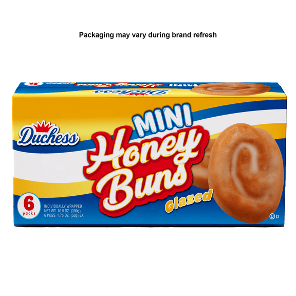 Duchess 10.5oz 6pk Glazed Honey Bun - **PACKAGING MAY VARY**