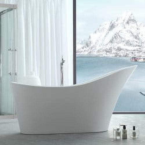 Duchess 67 Inch Acrylic Slipper Freestanding Tub - No Faucet Drillings