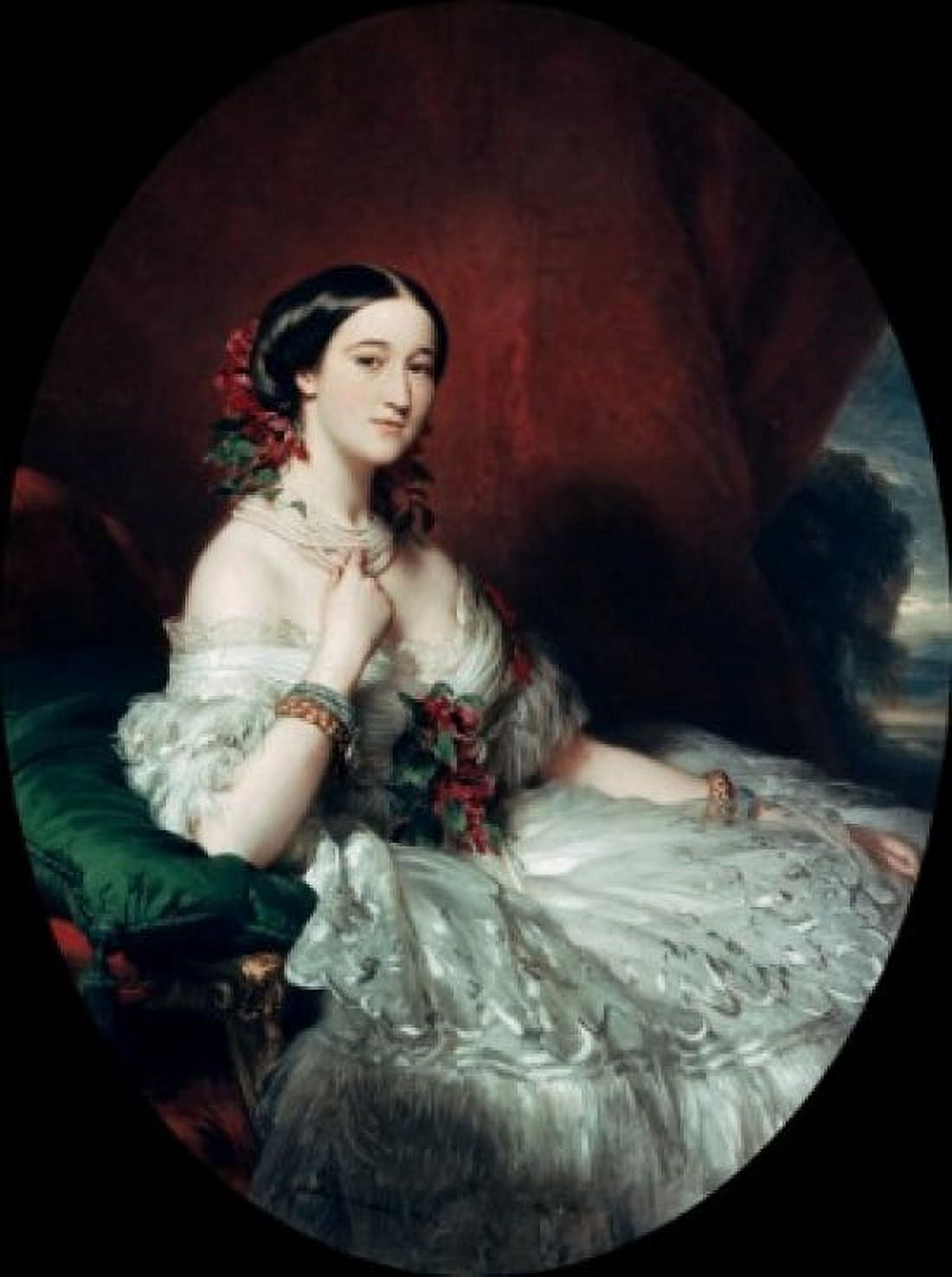 Duchess of Berwick and Alba by Franz Xaver Winterhalter 1805-1873 Spain Madrid Collection of the Duke of Berwick & Alba Canvas Art - Franz Xaver Winterhalter (18 x 24)