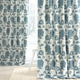 thumbnail image 1 of Duchess Blue Printed Cotton Twill Curtain (1 Panel), Duchess Blue, 50W X 84L, 1 of 6