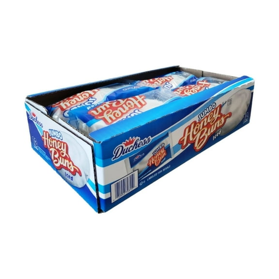 Duchess Jumbo Iced Honey Buns, 4.75 Ounce (Pack of 12)