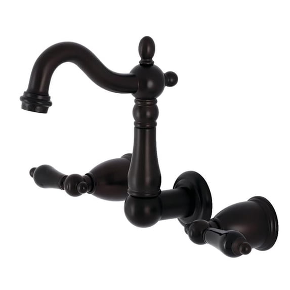 Duchess Two-Handle Wall Mount Bathroom Faucet, Oil Rubbed Bronze