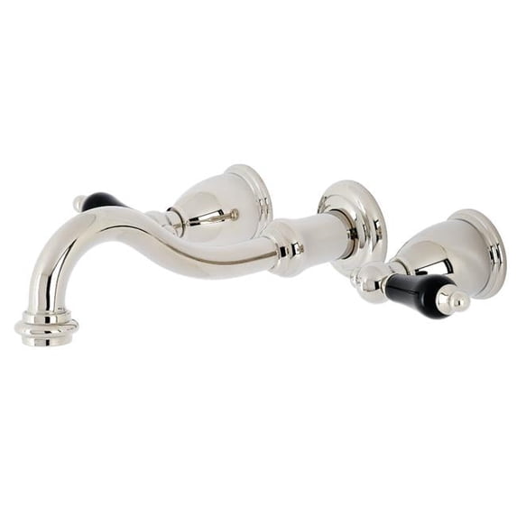 Duchess Two-Handle Wall Mount Bathroom Faucet, Polished Nickel