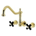 thumbnail image 1 of Duchess Two-Handle Wall Mount Kithen Faucet, Polished Brass, 1 of 1