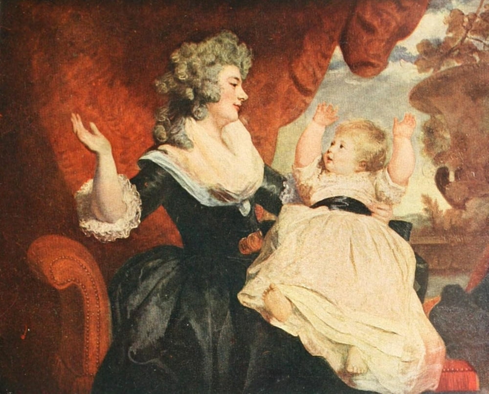 Duchess of Devonshire & Child History of Art 1911 Canvas Art - Joshua Reynolds (18 x 24)