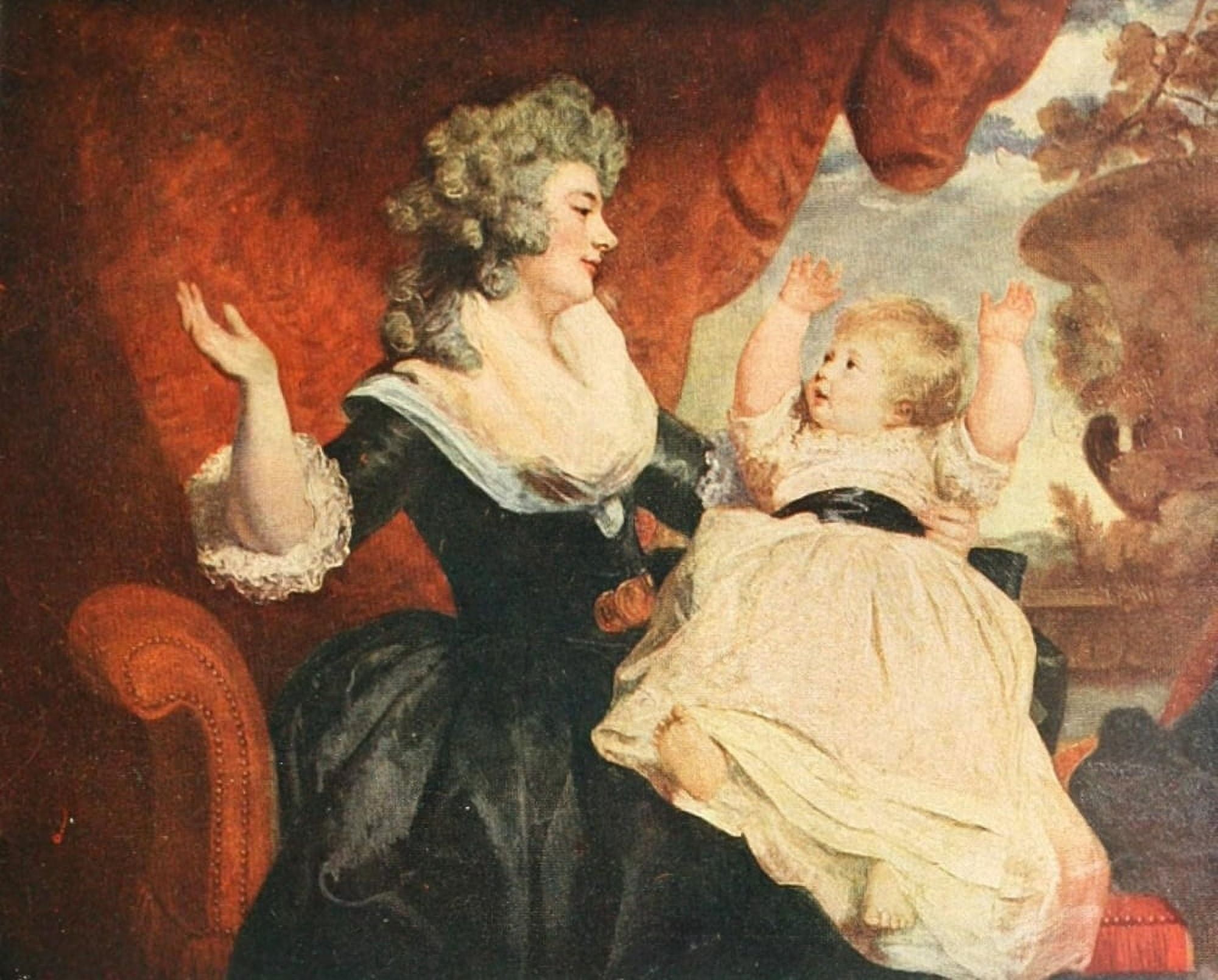 Duchess of Devonshire & Child History of Art 1911 Canvas Art - Joshua Reynolds (24 x 36)