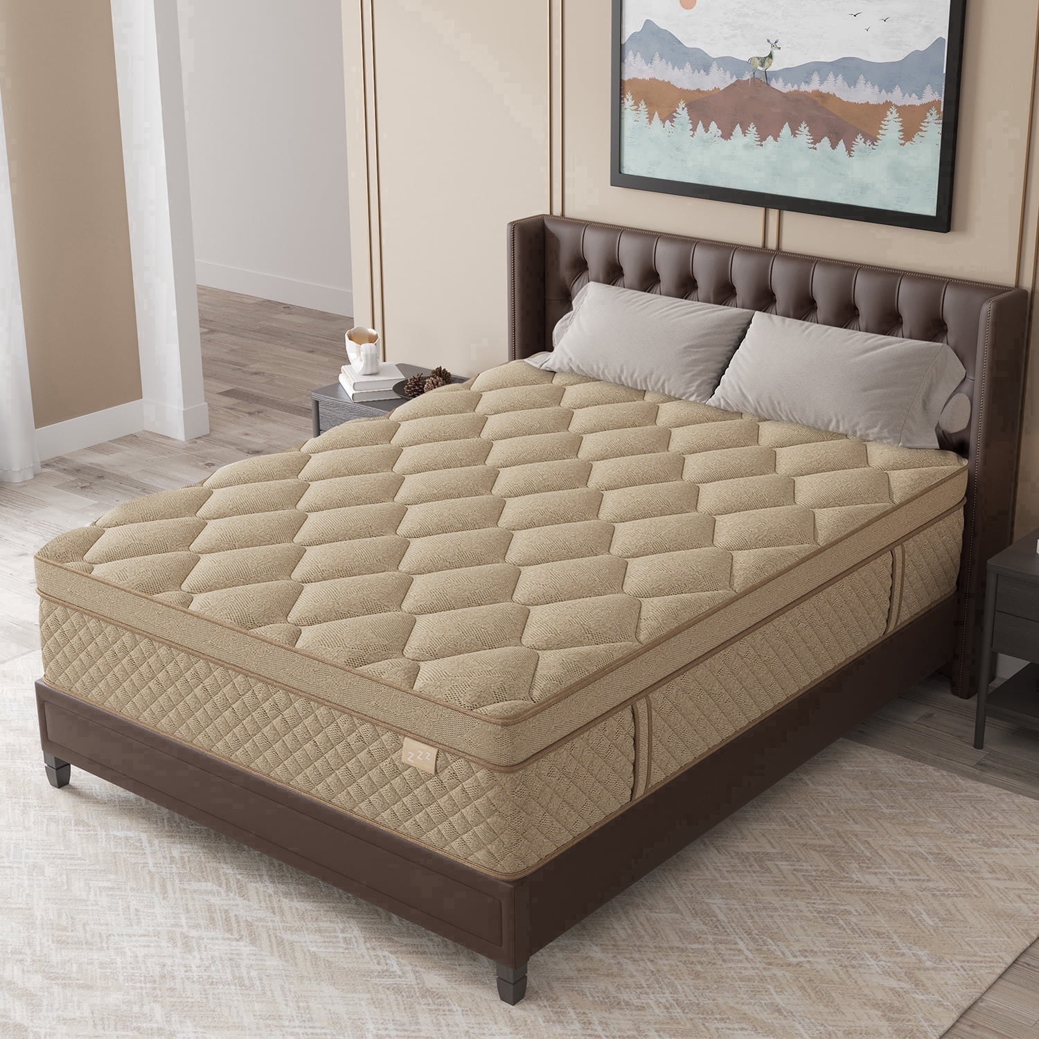 Duchessz 14inch Twin Mattress in a Box Gel Memory Foam Medium Firm Euro Top Hybrid Mattress