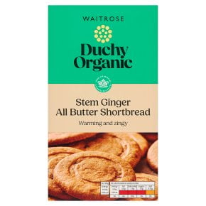 Duchy Organic Stem Ginger Shortbread 150g - British Biscuits