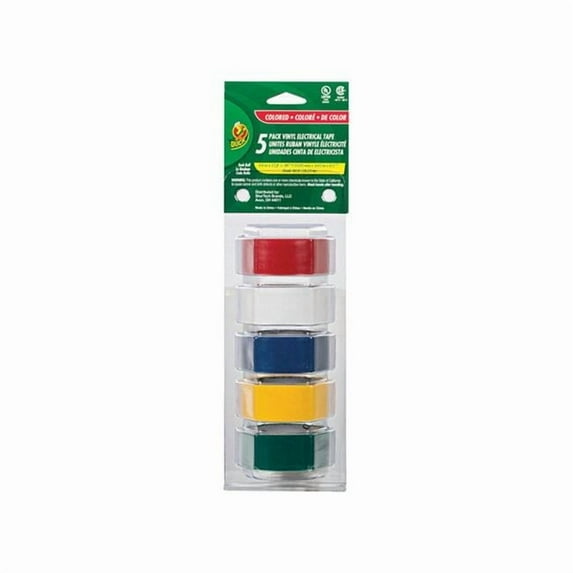Duck  0.75 in. x 12 ft. Multicolored Vinyl Electrical Tape
