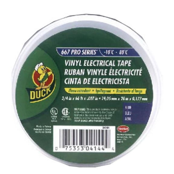 Duck 04144 0.75 in. x 66 ft. Blue Vinyl Electrical Tape
