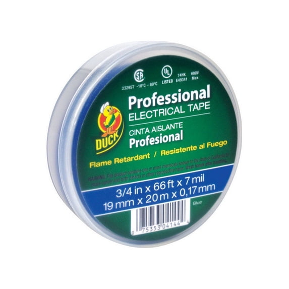 Duck 04144 0.75 in. x 66 ft. Blue Vinyl Electrical Tape