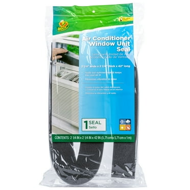Duck 2.25" x 2.25" x 42" Window Air Conditioner Insulating Seal, Black