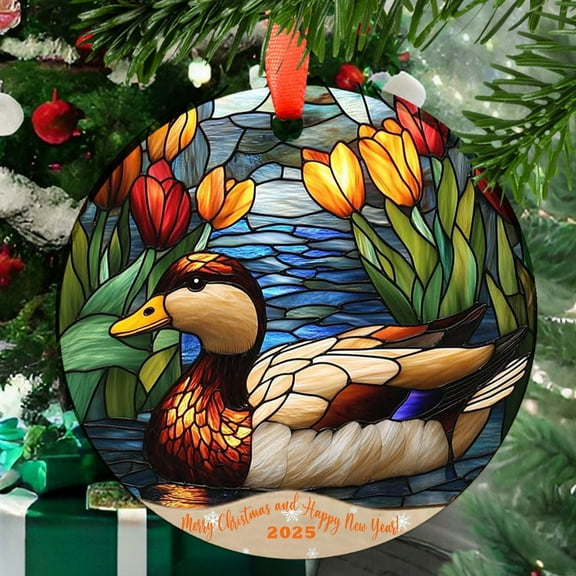 Duck 2 Christmas Ornament, Holiday Tree Ornament, Gift for Mom, Love Day Home Decor, Festival Gift Ornament, Keepsake 2025