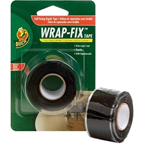 Duck 442055 Wrap-Fix 1 In. W X 10 Ft. L Black Silicone Self-Fusing Repair Tape