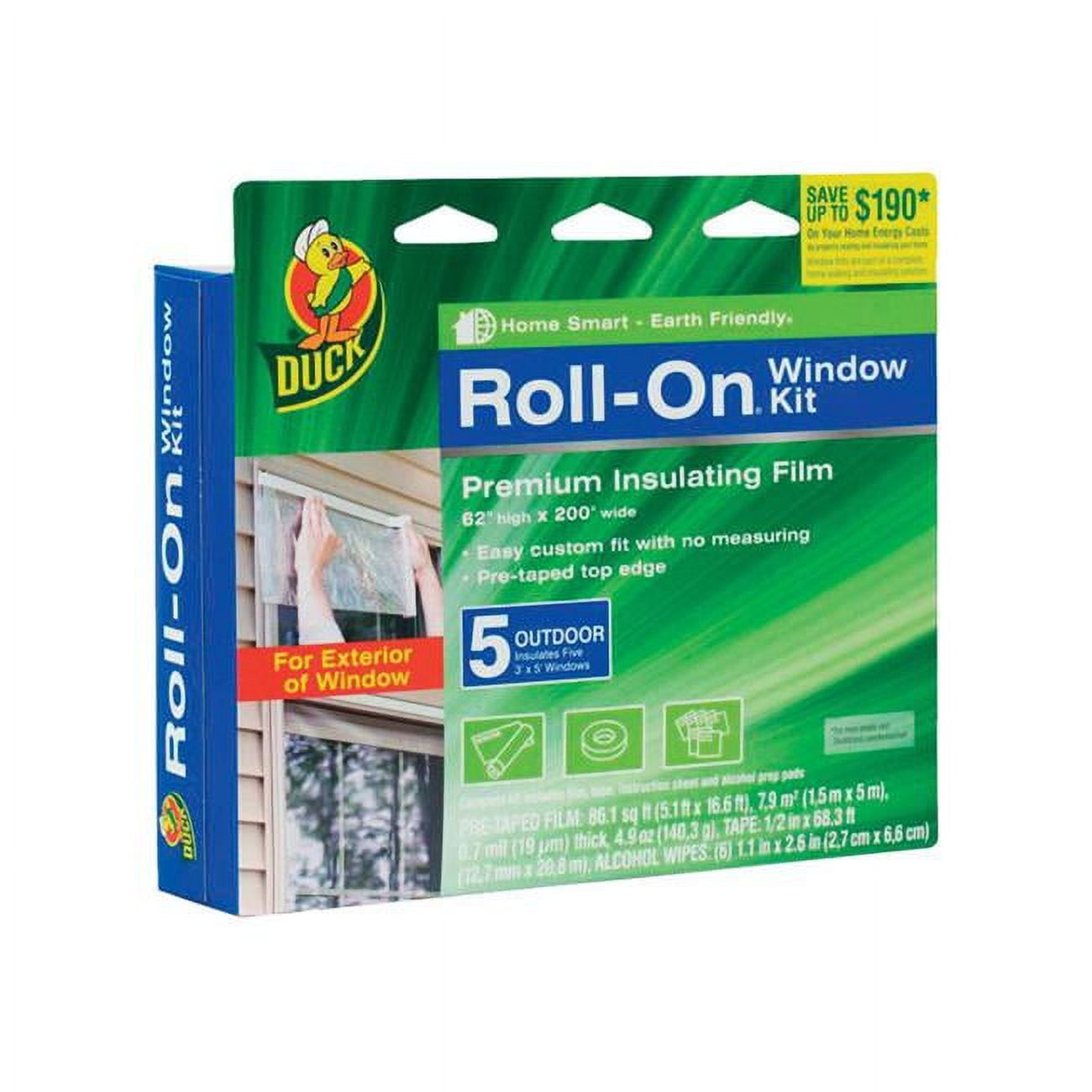 Duck 5171137 62 x 210 in. RollOn Clear Outdoor Window Film Insulator