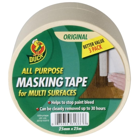 Duck All Purpose Masking Tape (Pack Of 3)