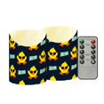 thumbnail image 1 of Duck Banknote Pattern Flameless Candles 2 PCS with Remote Realistic Moving Flame LED Tapered Pillar Set for Home Decor, 1 of 7