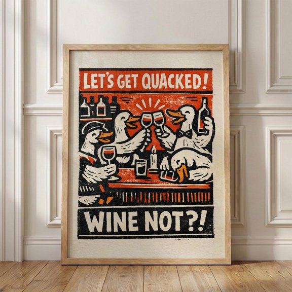 Duck Bar Retro Pub Or Bar Poster Unframed Paper Print