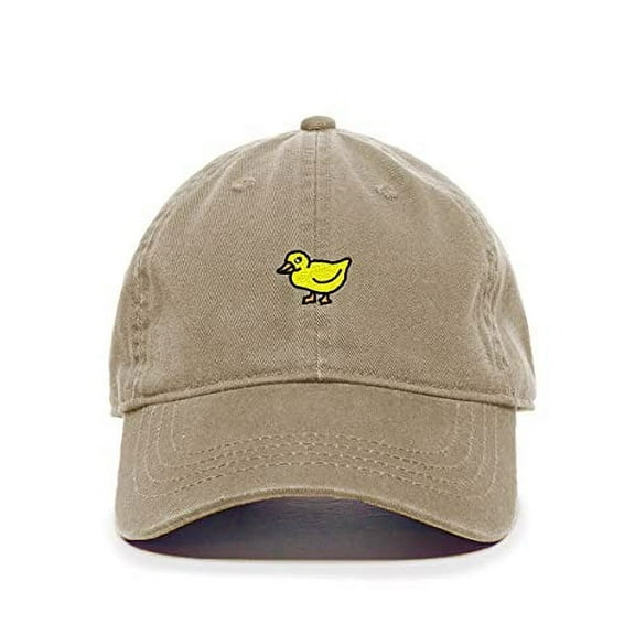Duck Baseball Cap Embroidered Cotton Adjustable Dad Hat Khaki