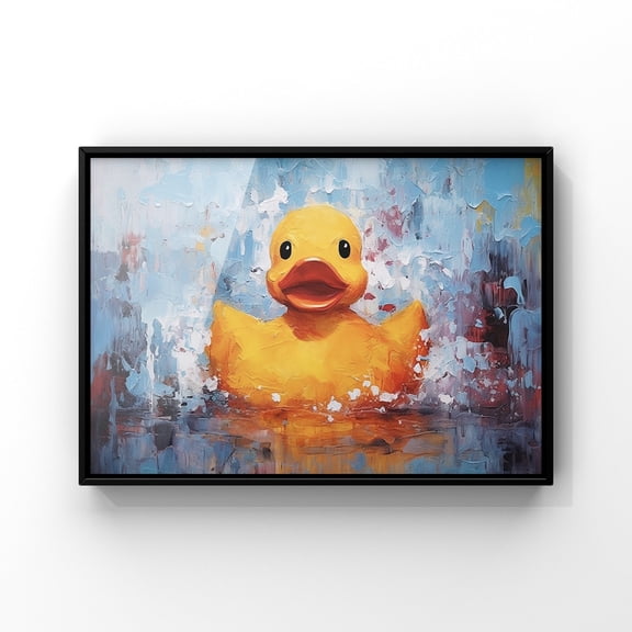 Duck Bathroom Poster Whimsical Home Decor Art, 12x18 UNFRAMED
