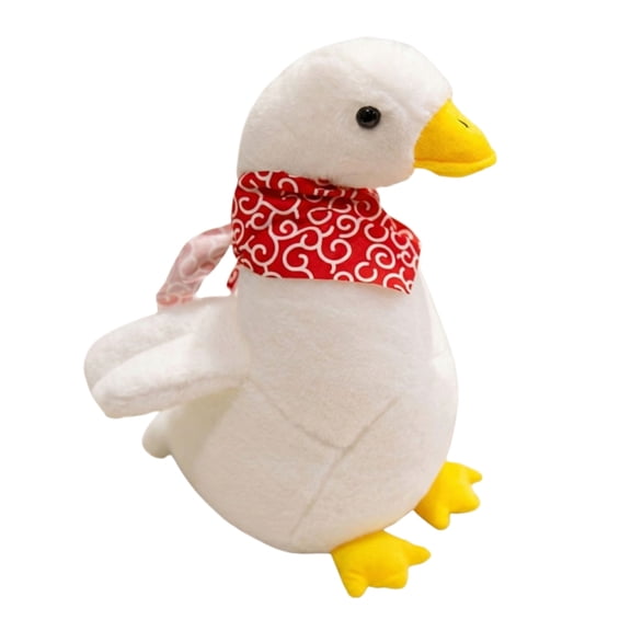 Duck Bedtime Stuffed Animals Toys Floppy Ears & Fluffy Tail Soft Plushies Cute Lifelike Animal Doll Plushie Toys Comfort Kids Friends Birthday Easter Red