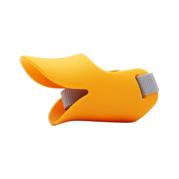 Duck Bill Muzzle for Dogs with Soft Silicone Rubber and Adjustable Strap, Size M (9-17 Lbs), Orange, for Small Dogs
